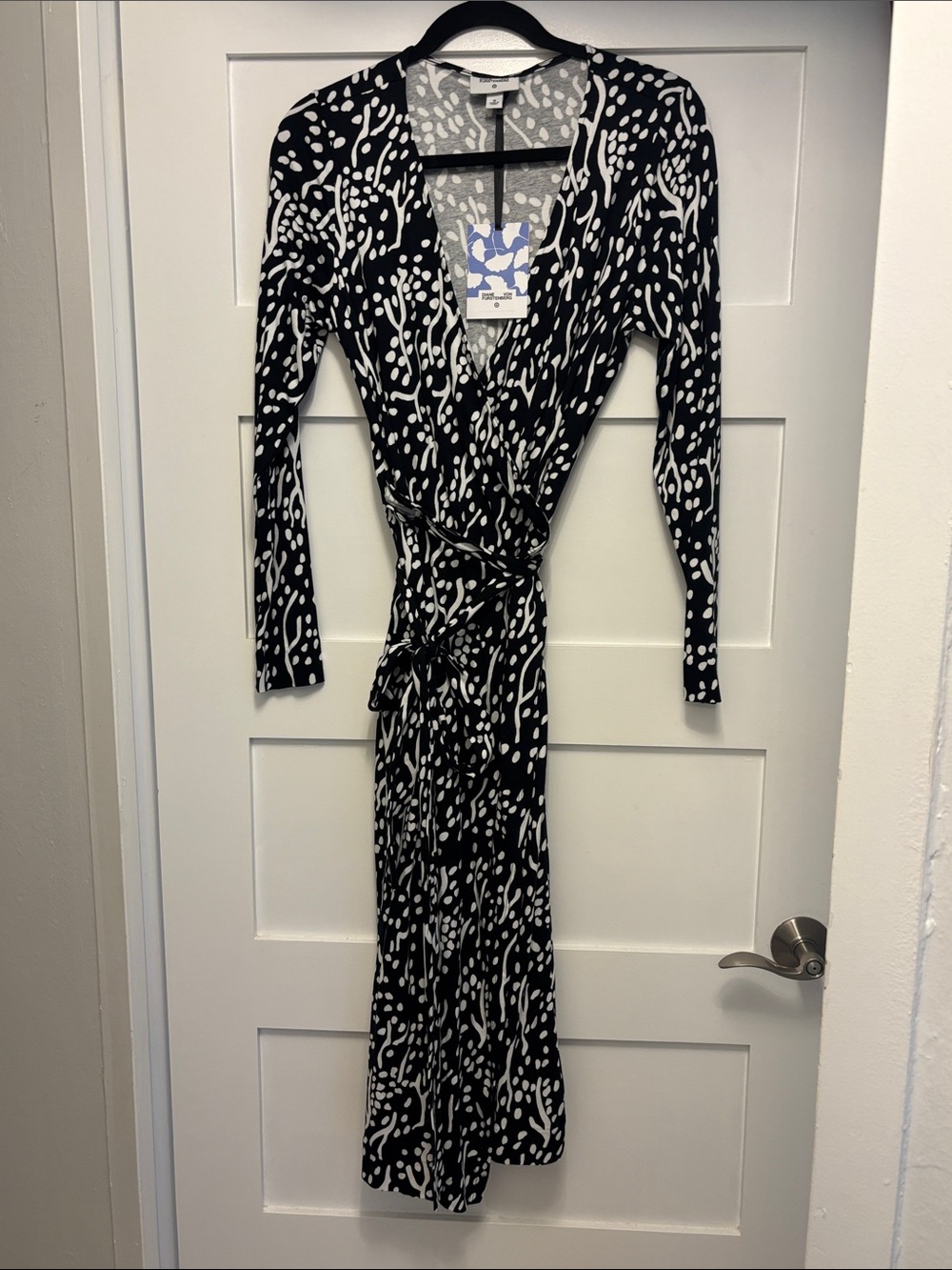 Diane von Furstenberg for Target Black & White V-Neck wrap long dress